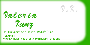 valeria kunz business card